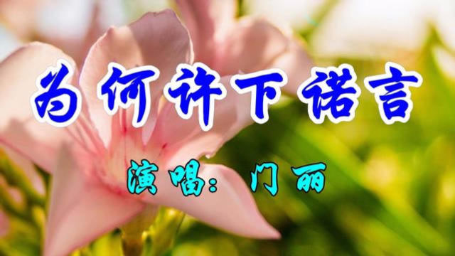 门丽一首经典情歌《为何许下诺言》好听极了
