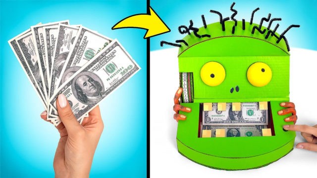 小山姆手工:diy硬纸板玩具点钞机!