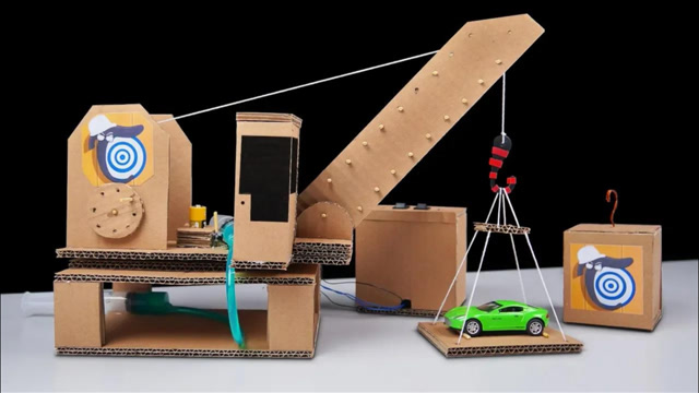 如何用纸板做玩具可以制作一辆迷你铁轨吊车简单易学