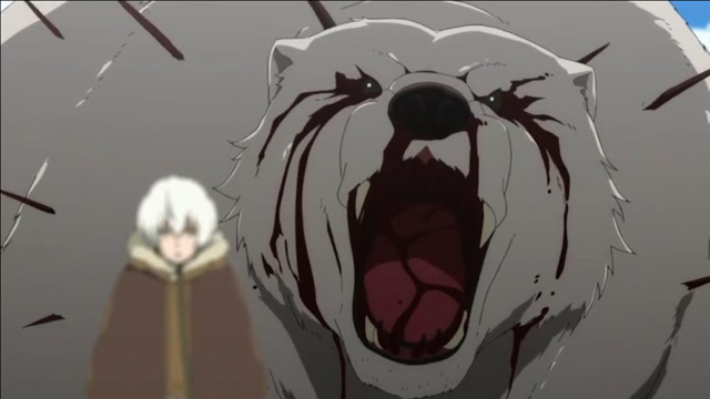 鬼熊为祸人间将男主吃掉,无奈男主拥有不死之身,可以无限复活