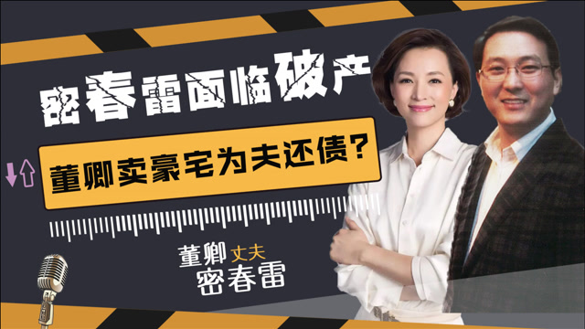 第二个刘涛?密春雷身陷30亿债务危机,董卿卖6000万豪宅还债?