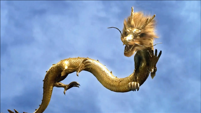 一条金龙飞从天而降,飞进了孕妇的肚里,婴儿出生非同凡响