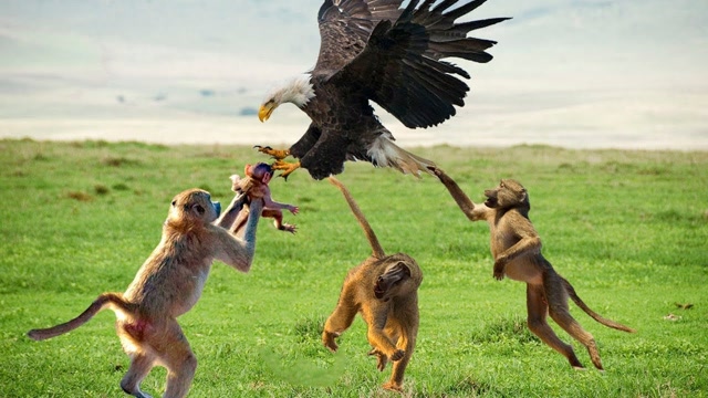 食猴鹰吃猴子图片