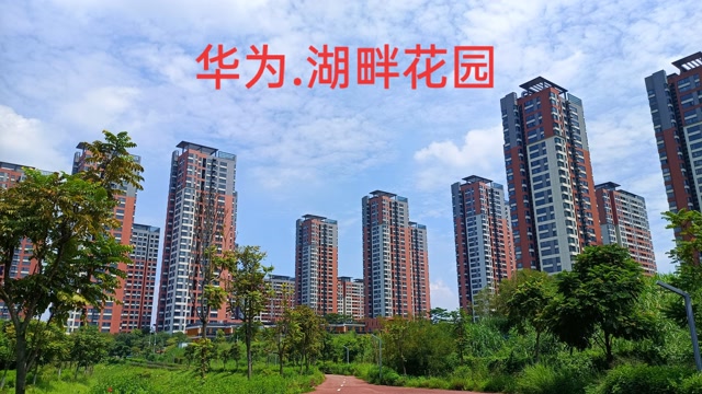 实拍东莞市华为湖畔花园与桃源公园美景