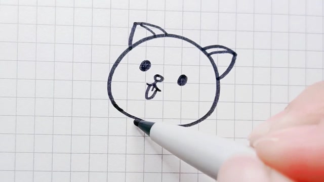 简笔画:可爱的小奶狗,小朋友一学就会