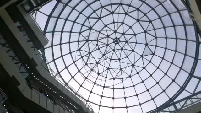 钢构穹顶玻璃建筑,球形玻璃幕墙,圆形玻璃采光顶