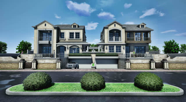 豪华法式双拼别墅(二)|自建房设计案例006