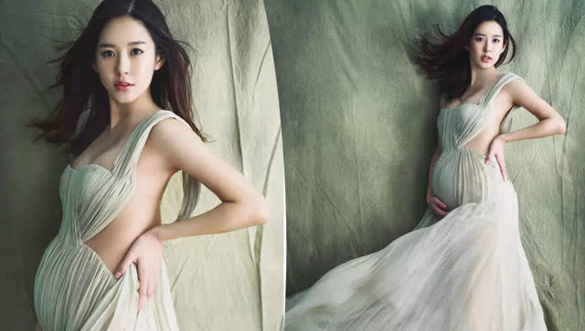 张子萱性感孕照薄纱遮身太撩人 怀孕四个月还去马代浮潜