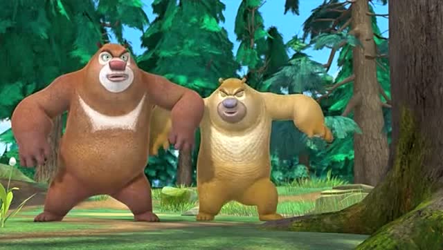 《熊出没》熊大熊二阻止光头强砍树,强哥想的这个对策绝了