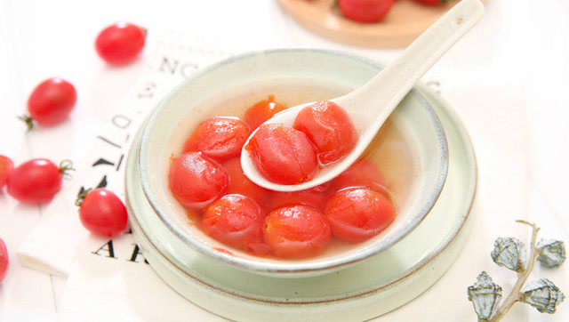 糖水圣女果,酸甜可口变漂亮