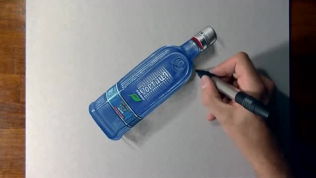 手绘乌克兰沃帝斯冰爽伏特加,这应该是个爱酒之人