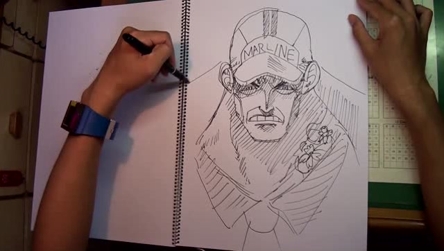 3分钟手绘海贼王,赤犬