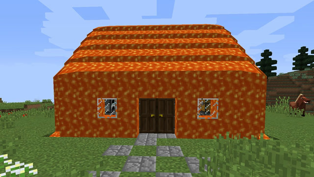 我的世界 你见过这样的岩浆房吗?原来可以这么美