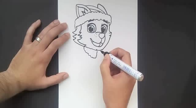 小狗汪汪队简笔画:珠珠