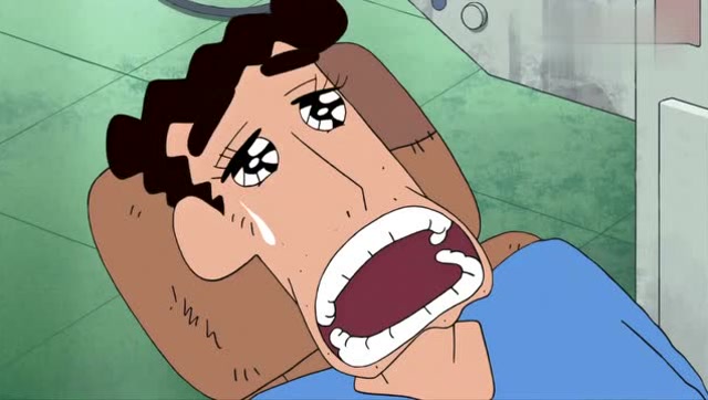 小新第一次感受到这如此舒服的看牙,这表情也是醉了