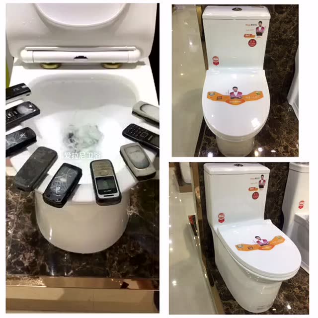 爱拉尼马桶坐便器超强冲水功能展示1