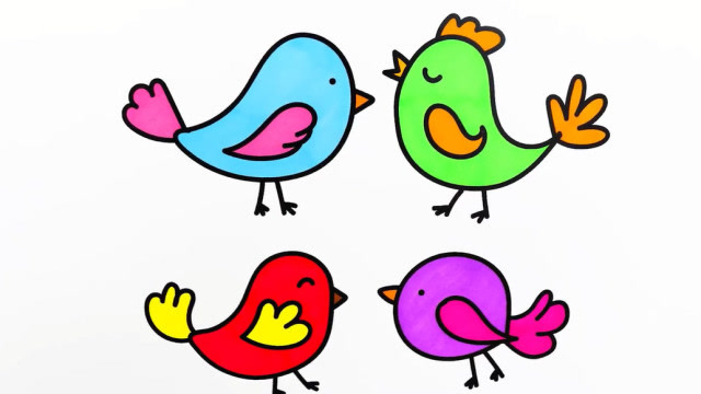 彩色小鸡简笔画课程