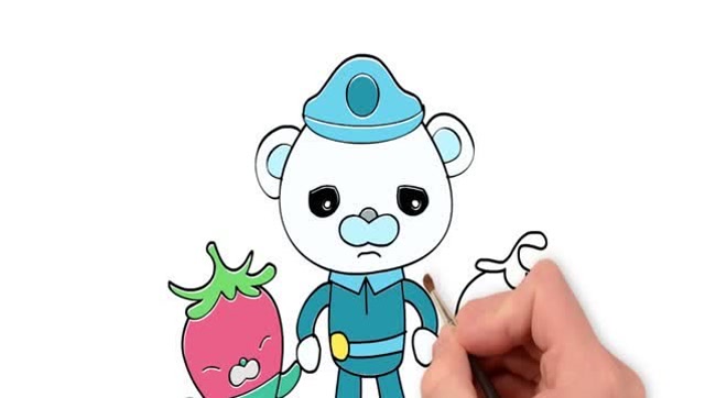 亲子绘图:巴克队长把鸡心螺捉回来了,但是他也被蛰了