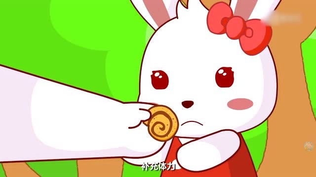 洪水要来了,兔妈妈带着兔小贝和小美躲到树上等待救援