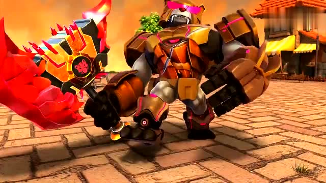 超级变身之后的铁拳虎彪悍无比,三招击败石甲熊