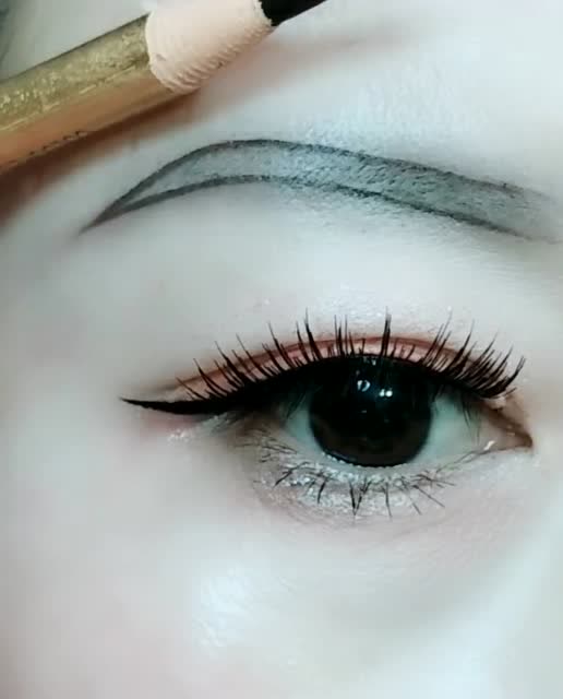 慢动作教你画眉,日常百搭的柳叶弯刀眉,特别好看!