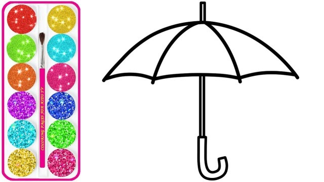 趣味简笔画:画漂亮彩虹伞