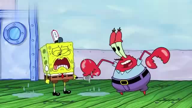 海绵宝宝被蟹老板开除!哭出来的泪水快要淹没饭店了