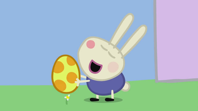 小兔理查德得到了一个巧克力彩蛋,理查德非常开心