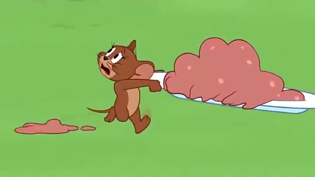 猫和老鼠美味猫罐头被杰瑞端着跑了,野猫舔狗脸上的猫罐头