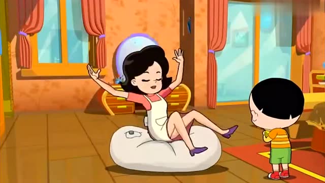 大头儿子小头爸爸都来抢围裙妈妈东西,这是要干什么啊