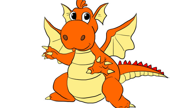 帅气可爱的小飞龙儿童卡通简笔画