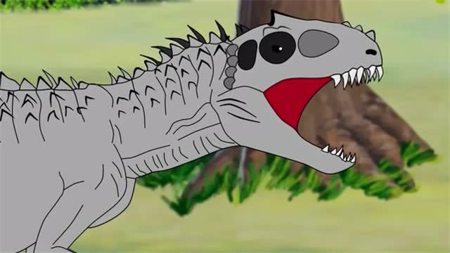 霸王龙捕猎想吃肉 恐龙动漫