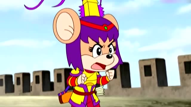 福五鼠战国风云无敌鼠借助蝠翼逃出城,被阿兰全力一箭射下