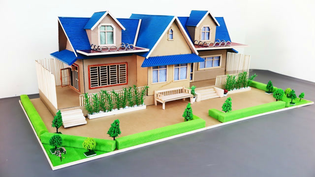 如何用硬纸板建造一个美丽的圣诞别墅,diy达人手工创意