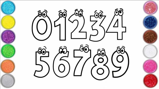 儿童简笔画,金粉数字虫子画画