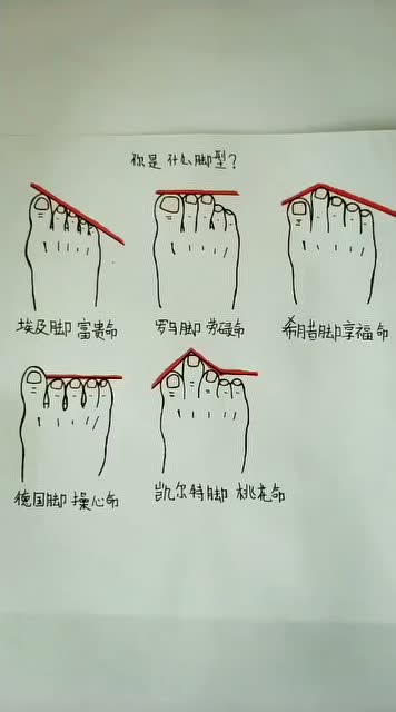 什么样的脚型对应什么样的命运,自己看看吧