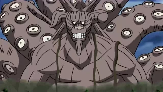 火影忍者,牛鬼擒拿!尾兽等级的分身封印术,三秒起作用霸气无敌!