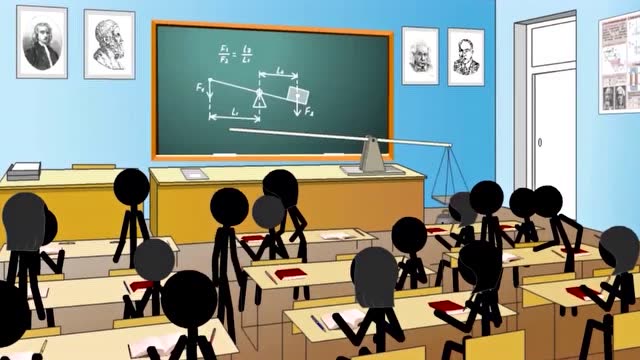 火柴人趣味游戏:老师上物理课,结果操作失误了直接失败!