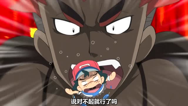 宠物小精灵,小智向卡奇道歉,因为自己把z纯晶弄丢了