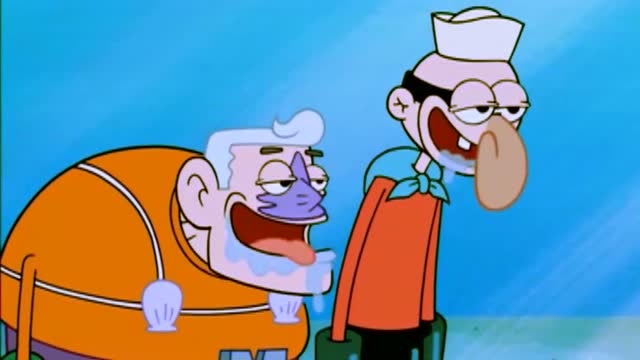 蟹黄堡的气味让海超人和大洋游侠恢复了理智,海绵宝宝是个大功臣