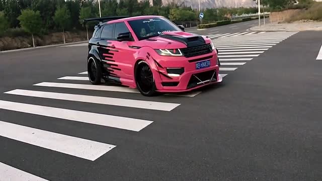 国内极限改装的陆风x7,低趴外加大轮毂,拍慢镜头气势十足!