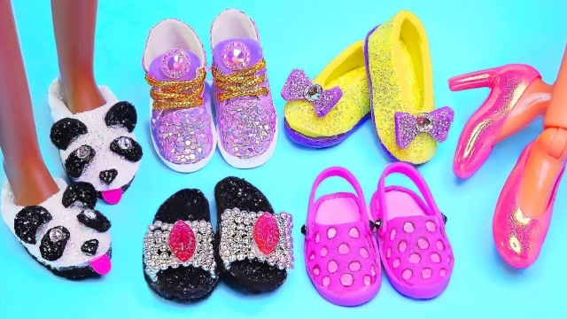 给芭比娃娃做了6双漂亮的鞋子小巧可爱招人喜欢手工diy教程