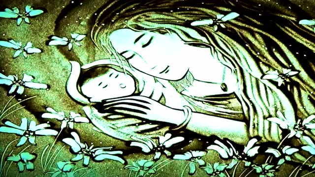 母亲节沙画《时间都去哪了》王冰沙画