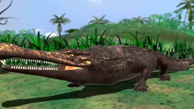 恐龙战争:史前鳄鱼vs泰坦巨蟒,结果出人意料