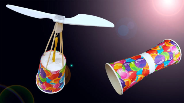 国外小伙diy会飞的纸杯,这也太会玩了!