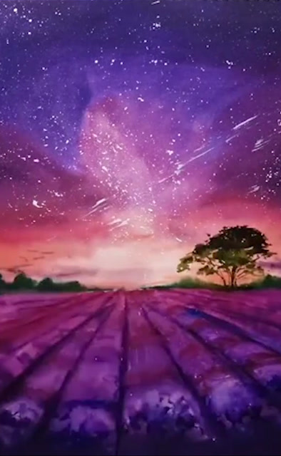 水彩画有一束光.