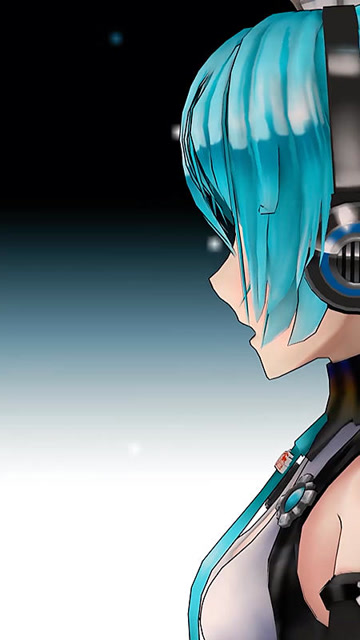 初音未来侧脸真美