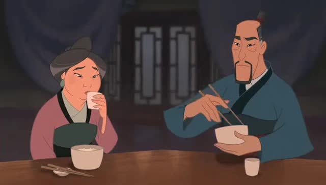 花木兰 木兰阻止父亲去打仗 没想到被父亲痛骂了一顿