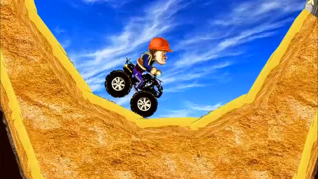 熊出没光头强摩托车危险动作游戏