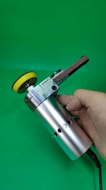 自己改装的砂带机